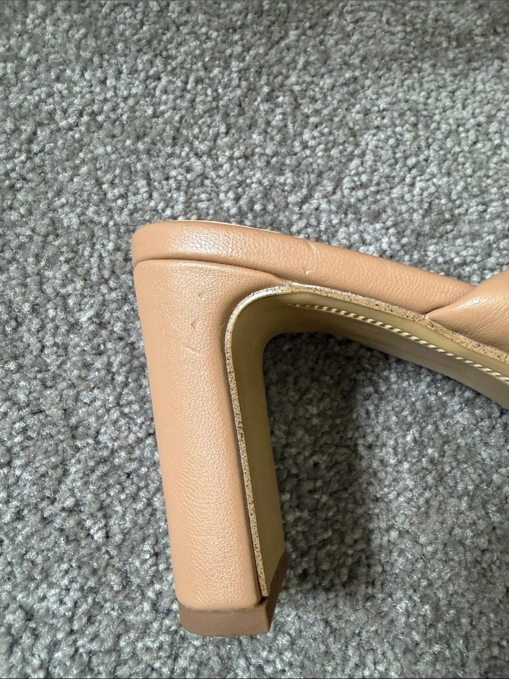 a new day Tan Padded Crisscross Square-Toe Slide Mules SZ 8 - Picture 3 of 9